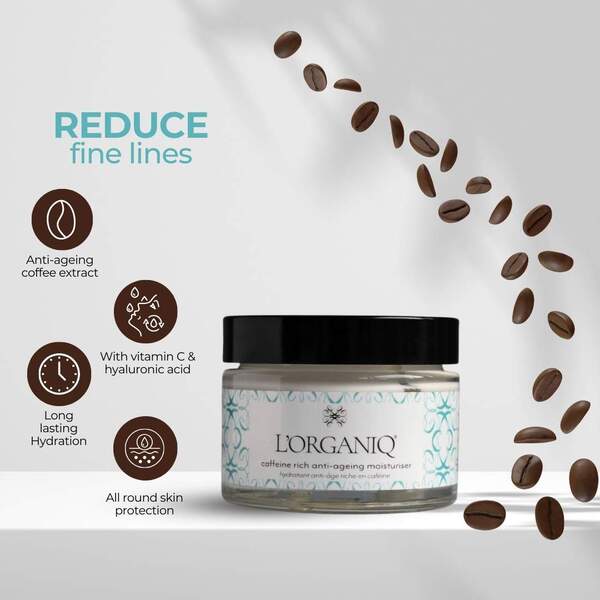 L'ORGANIQ Caffeine Rich Anti-Ageing Moisturiser 50ml