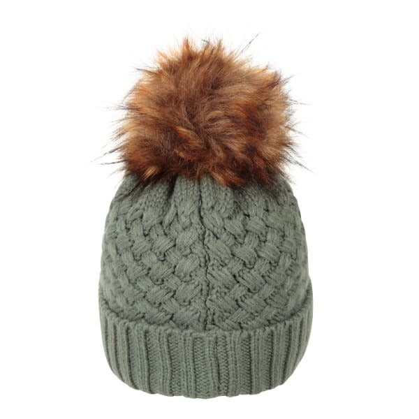 Mountain Warehouse Womens Lisbon Pom Pom Borg Lined Beanie