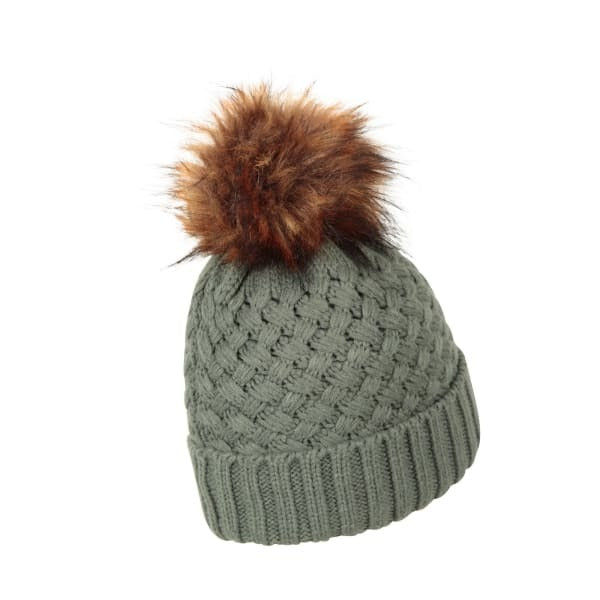 Mountain Warehouse Womens Lisbon Pom Pom Borg Lined Beanie