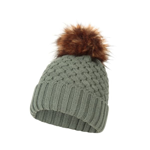 Mountain Warehouse Womens Lisbon Pom Pom Borg Lined Beanie