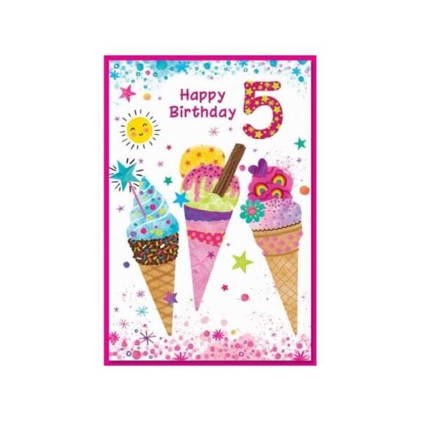 Simon Elvin 5th Birthday Card (Pack of 6)