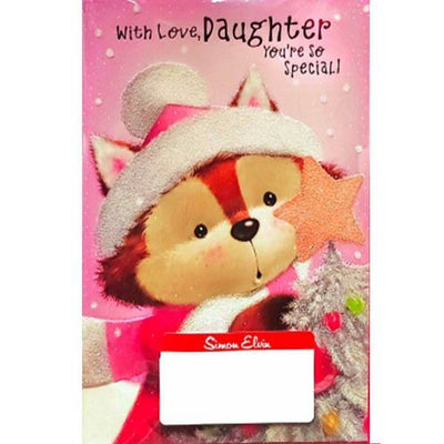 Superdrug Simon Elvin With Love Daughter Christmas Card (Pack of 6)- Buy online at McGrocer