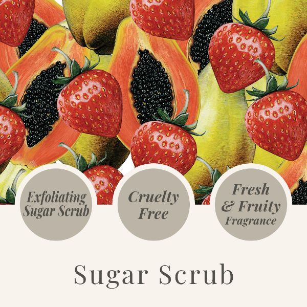Tropical Fruits Strawberry & Papaya Sugar Scrub, 550g