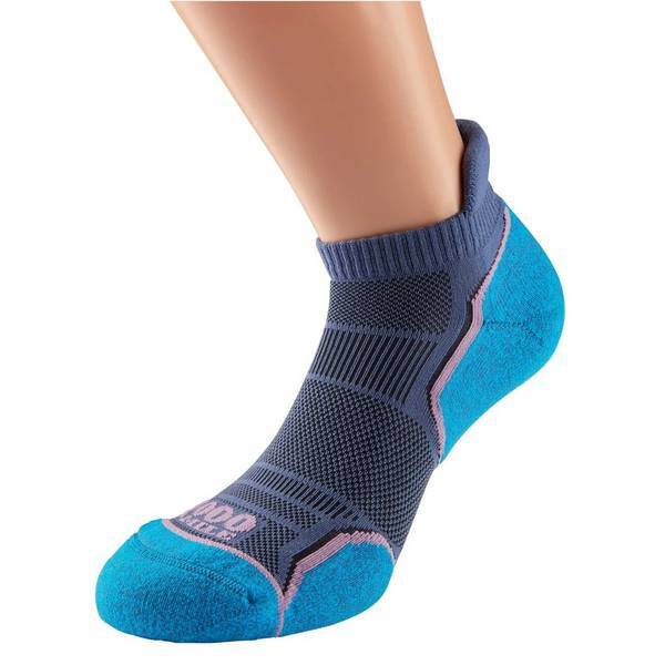 1000 Mile Womens Run Ankle Socks (Pack of 2) (3-5)