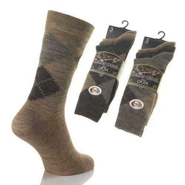 Mens Long Length Ribbed Socks (Pack Of 3) (UK 6-11)