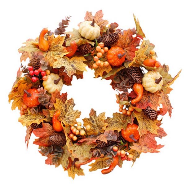 Livingandhome Wreath for Halloween Thanksgiving Decor