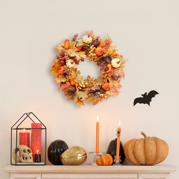 Livingandhome Wreath for Halloween Thanksgiving Decor