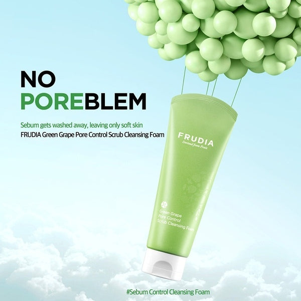 Frudia Green Grape Pore Control Scrub Cleansing Foam