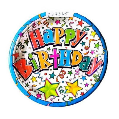 Superdrug Unique Party Stars Birthday Disposable Plates (Pack of 8)- Buy online at McGrocer