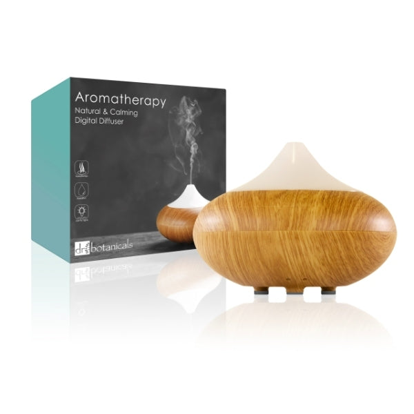 Dr Botanicals Wooden Aroma Digital Diffuser Clear Top