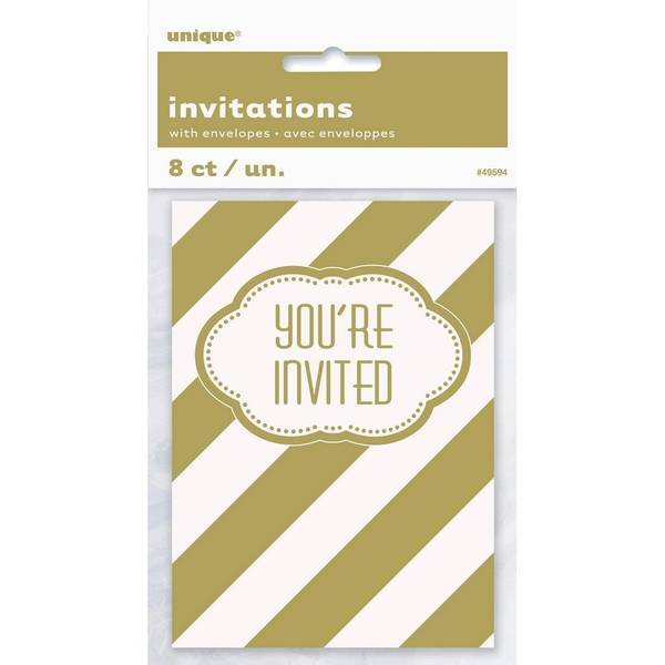 Unique Party Birthday Invitations (Pack of 8)