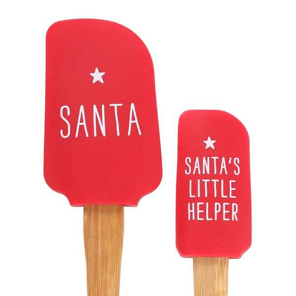 Something Different Bamboo Christmas Spatula (Pack of 2)