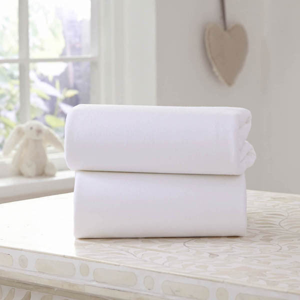 Clair De Lune Fitted Sheet Twin Pack Bed White