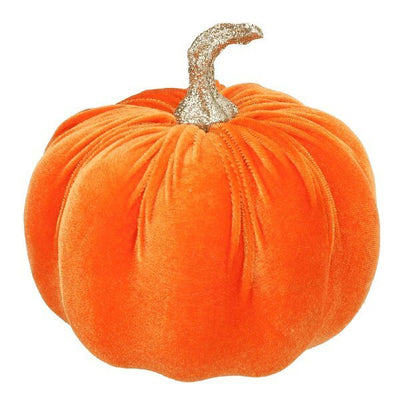 Superdrug Gisela Graham Halloween Velvet Pumpkin with Gold Glitter- Buy online at McGrocer
