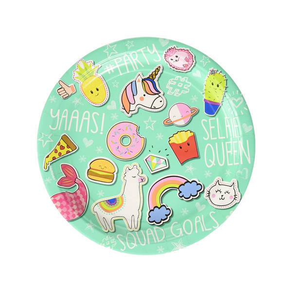 Amscan Selfie Celebration Paper Round Plates (Pack of 8)