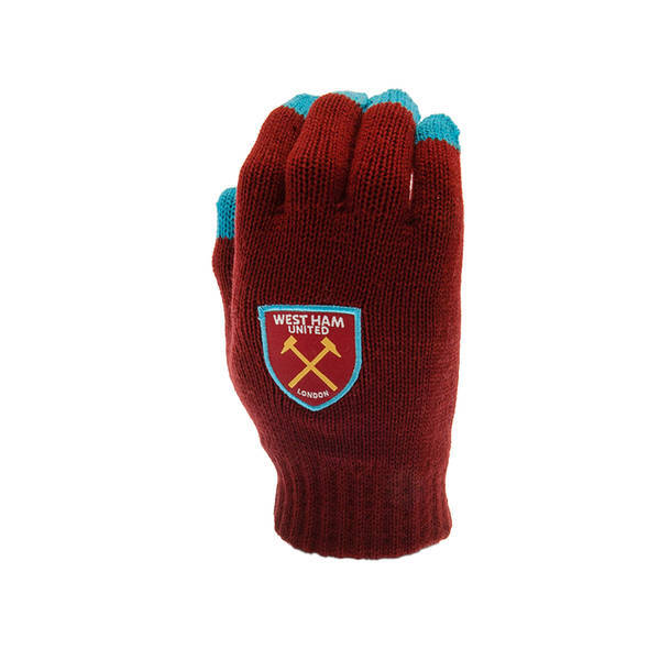 West Ham United FC Adult Touch Screen Winter Gloves