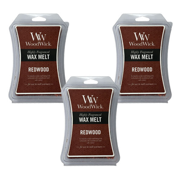 Woodwick Wax Melt Redwood 85.0g - Pack of 3