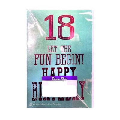 Superdrug Simon Elvin 18 Let The Fun Begin! Card (Pack of 6)- Buy online at McGrocer
