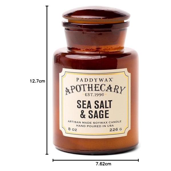 Paddywax Soy Wax Glass Jar Candle Sea Salt & Sage
