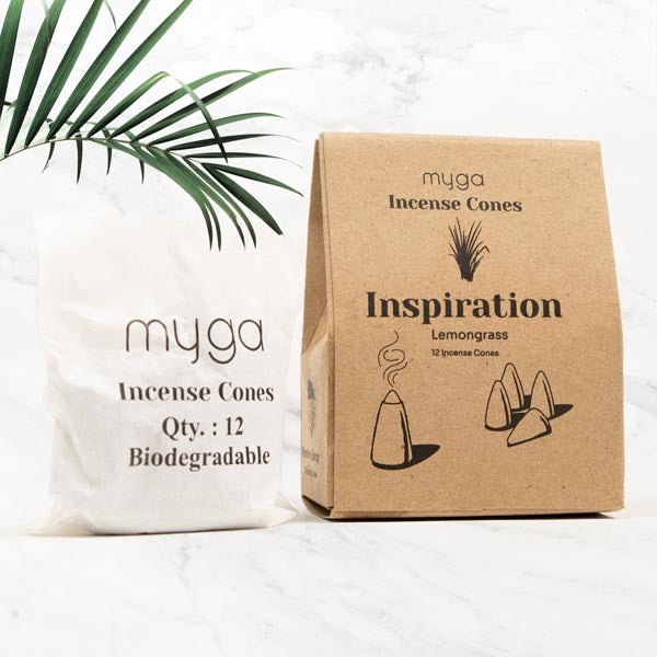 Myga Dhoop Incense Cones - Lemongrass Inspiration