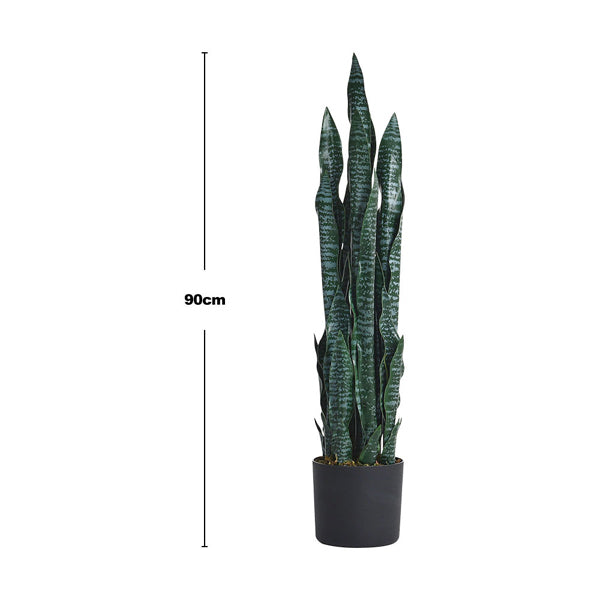 Livingandhome Artificial Fake Snake Plant in Pot 90cm