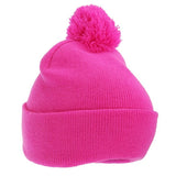 FLOSO Kids Knitted Hi Vis Winter Bobble Hat