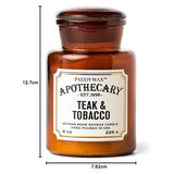 Paddywax Soy Wax Glass Jar Candle Teak & Tobacco