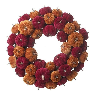 Superdrug Heaven Sends Halloween Multicoloured Velvet Pumpkin Wreath- Buy online at McGrocer