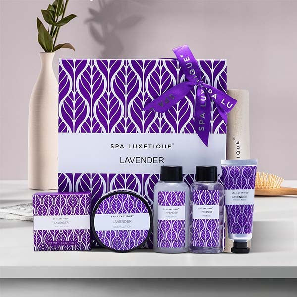 6-Piece Lavender Spa Bath and Body Gift Set