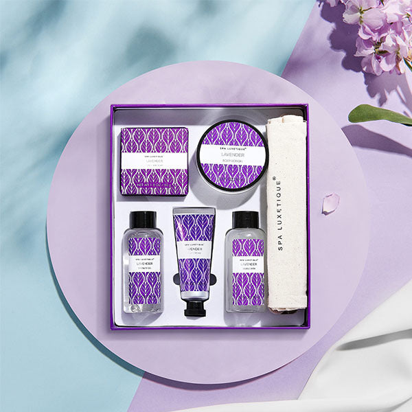 6-Piece Lavender Spa Bath and Body Gift Set