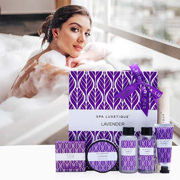 6-Piece Lavender Spa Bath and Body Gift Set
