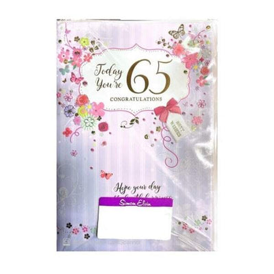 Superdrug Simon Elvin Today You´re 65 Congratulations Card (Pack of 6)- Buy online at McGrocer