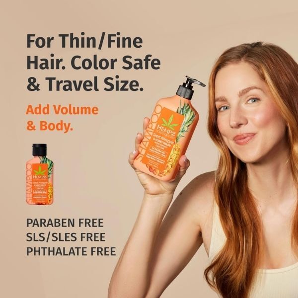 Hempz Mini Sweet Pineapple & Honey Melon Herbal Shampoo 66mL