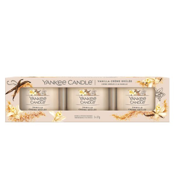 Yankee Candle Creme Brulee Signature Votive Gift Set 3 Pack