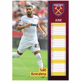 West Ham United FC 2024 A3 Wall Calendar