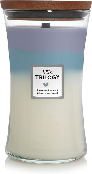 Woodwick Large Trilogy Calming Retreat Candle 610g
