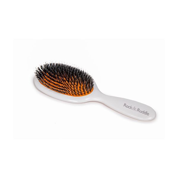 Rock & Ruddle White Shine Large Synthetic Bristle Hairbrush