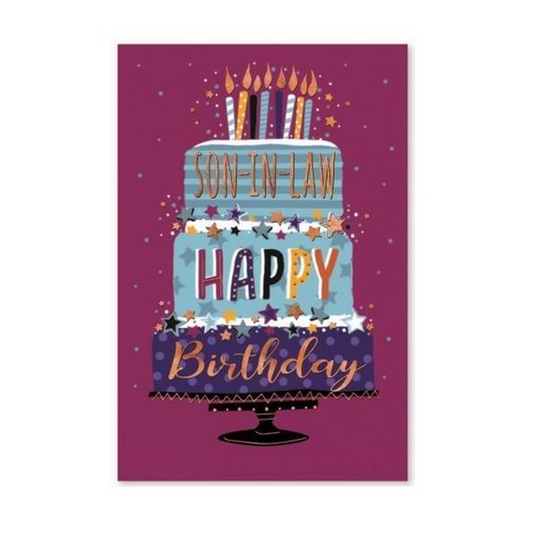 Simon Elvin Happy Birthday Son In Law Card (Pack of 6)