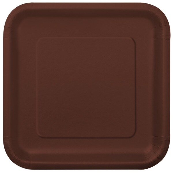 Unique Party Square Disposable Plates (Pack of 16)