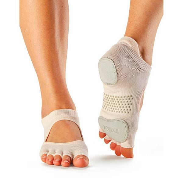 Toesox Womens Prima Bellarina Half Toe Socks (XS)