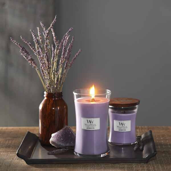 Woodwick Large Hourglass Lavender Spa Candle 610g