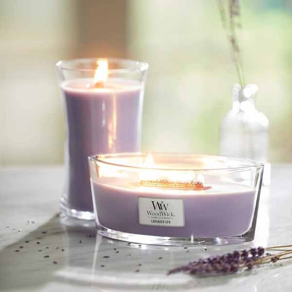 Woodwick Large Hourglass Lavender Spa Candle 610g
