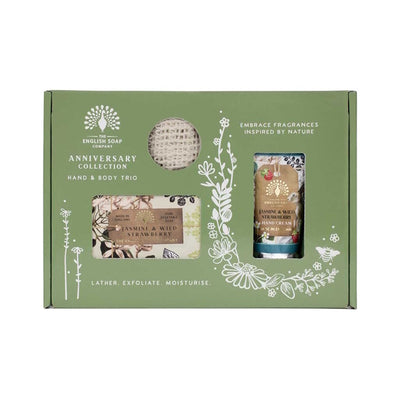 Superdrug The English Soap Company Trio Hand & Body Gift Set Jasmine&Strawberry- Buy online at McGrocer