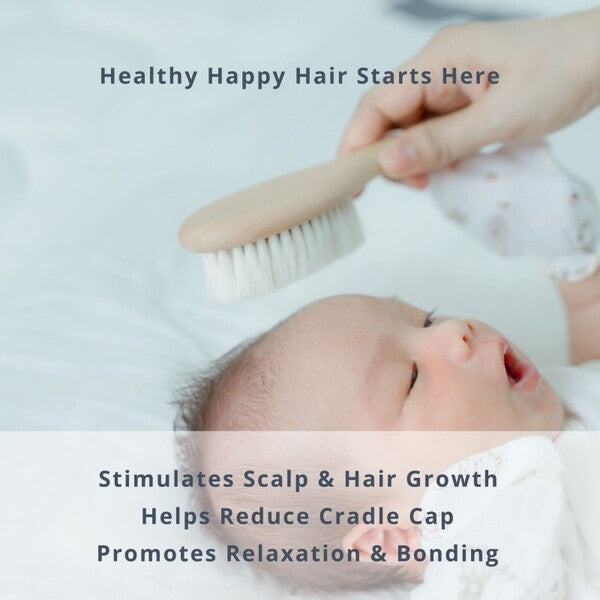 Hydrea London Baby Bliss Soft Natural Hair Brush