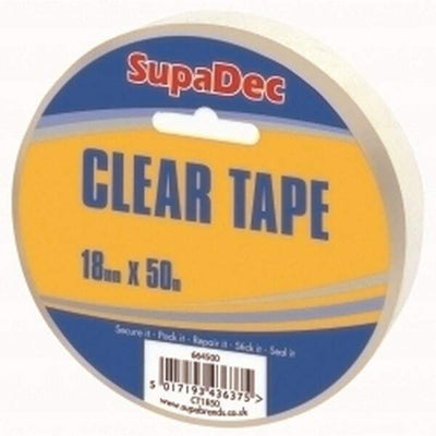 Superdrug SupaDec Clear Tape (50m x 18mm)- Buy online at McGrocer