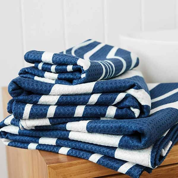 Dock & Bay XL Quick Dry Bath Towel - Tide Break Navy
