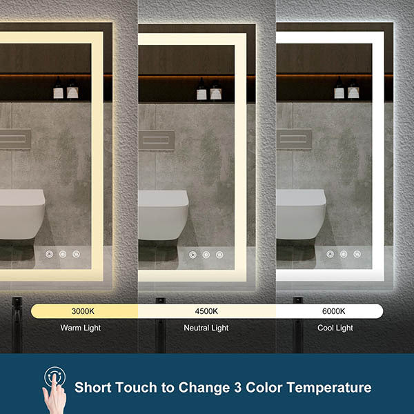 Fascinate Anti-Fog LED Bathroom Mirror 71x91cm DP706_S2836_I