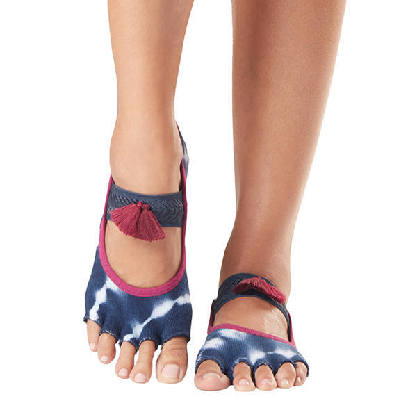 Toesox Womens Mia Cosmic Half Toe Socks (S)