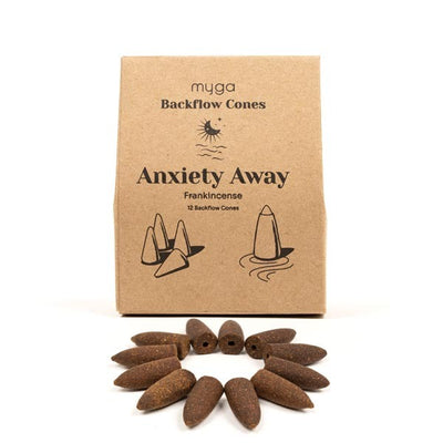 Superdrug Myga Backflow Incense Cones - Frankincense Anxiety Away- Buy online at McGrocer