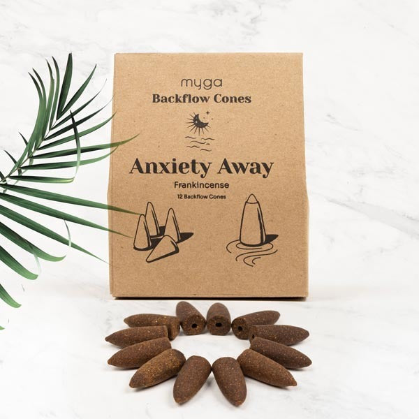Myga Backflow Incense Cones - Frankincense Anxiety Away